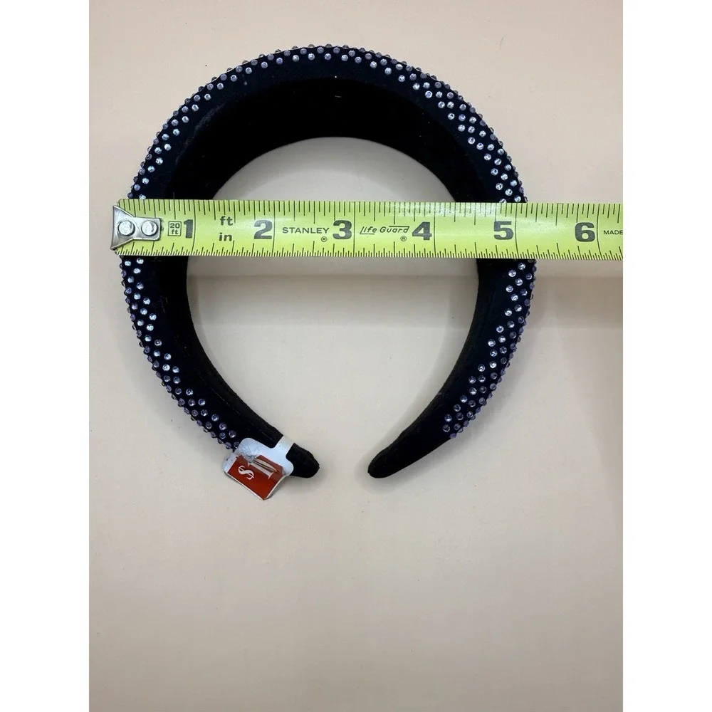 Claires Headband Black Blue Rhinestone‎ Gems Hair Accessory Costume Cosplay
